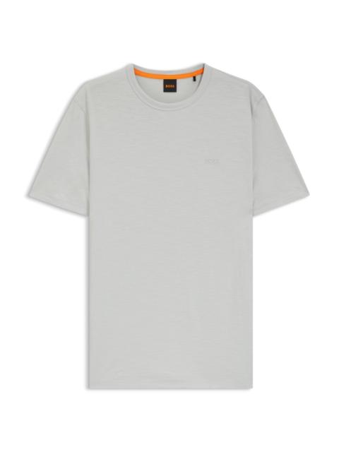 REGULAR-FIT T-SHIRT IN COTTON WITH MOULINE LOGO