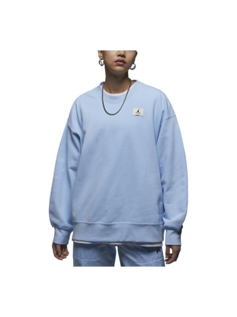 (WMNS) Air Jordan Flight Fleece Sweatshirt 'Blue' DQ4600-411