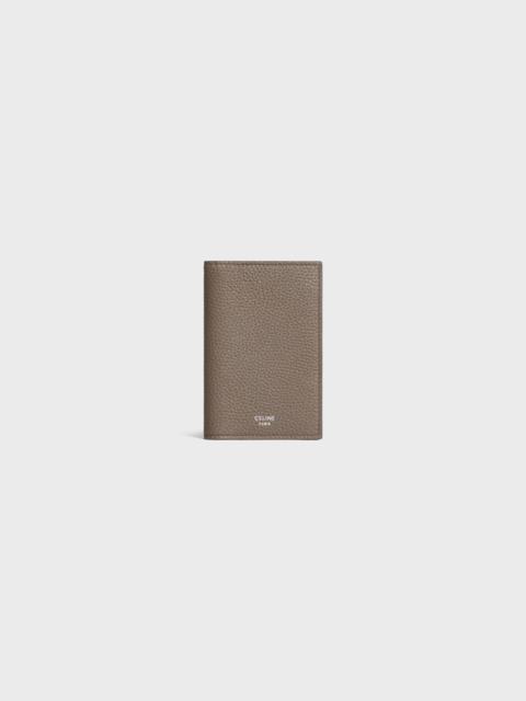 VERTICAL CARD HOLDER IN GRAINED CALFSKIN