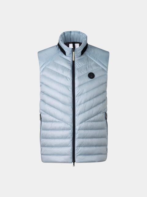 Lasse lightweight down vest in Light blue