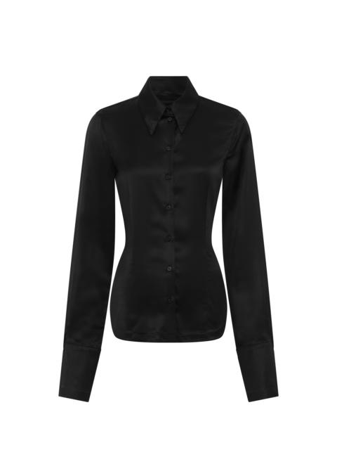 Wrapped Satin SS Fitted Shirt