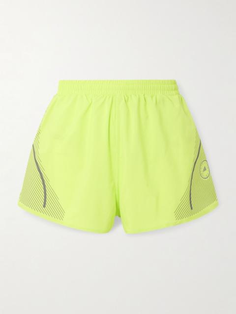 TruePace printed recycled-shell shorts Lime green