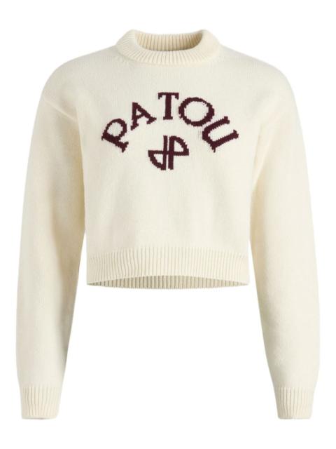 logo-intarsia jumper