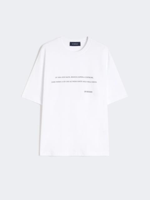 Printed cotton T-shirt - OPTICAL WHITE