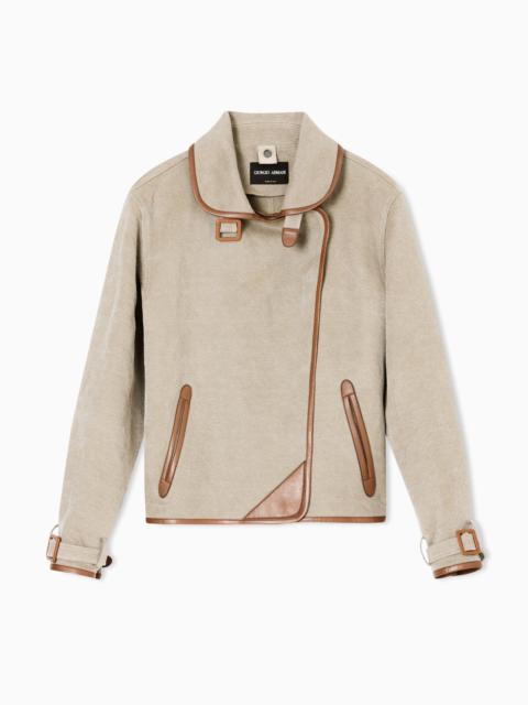 HEMP, VISCOSE AND COTTON CAVALRY PEA COAT