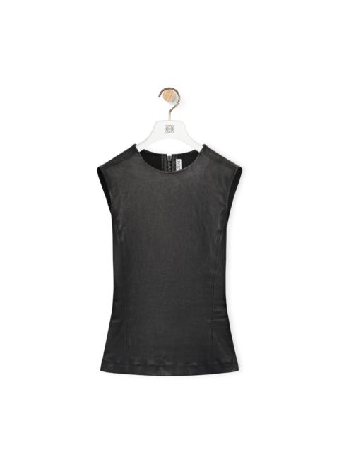 Stretch tank top in nappa