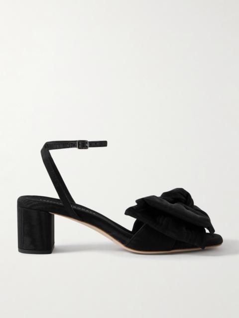 Carmen Bow-embellished Moire Sandals