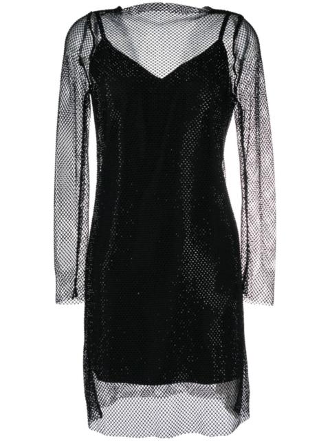 mesh layered minidress
