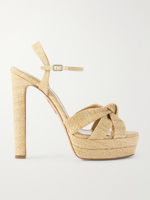 Nina 130 Raffia Platform Sandals