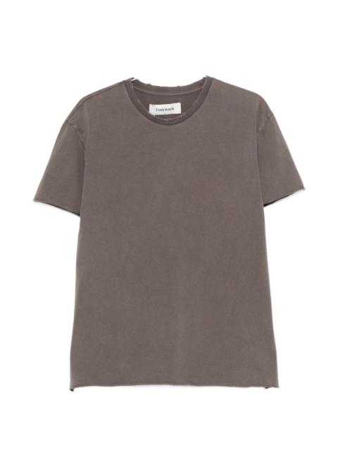 faded brown raw T-shirt