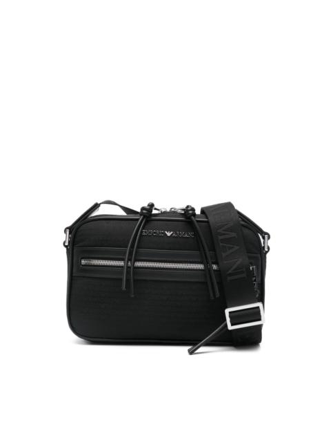 logo-lettering messenger bag