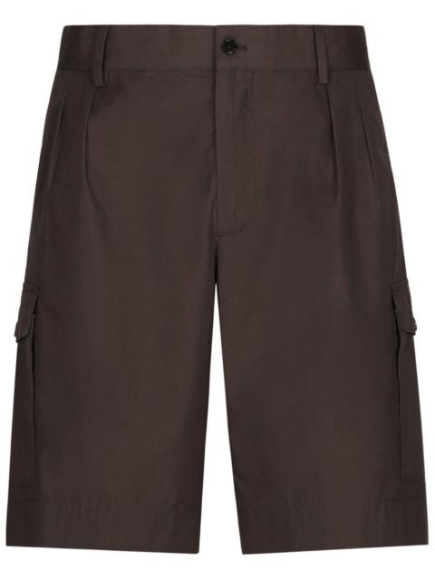 straight-leg cotton cargo shorts