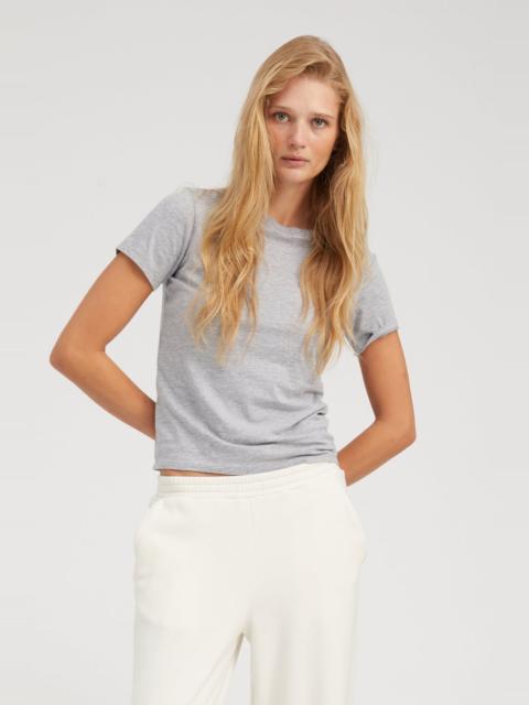 HEATHER GREY COTTON JERSEY BABY TEE