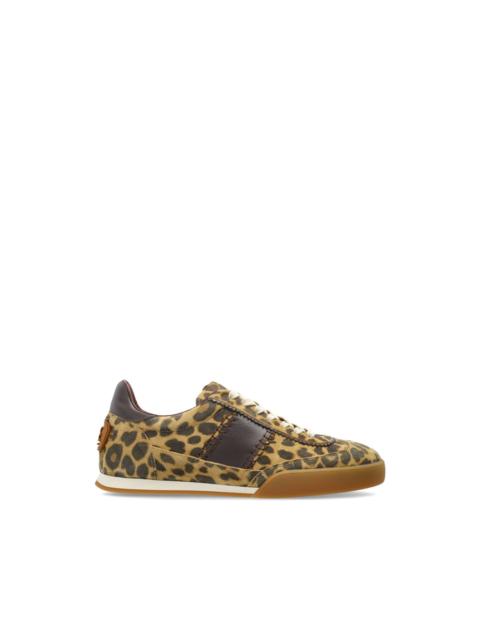 leopard-print sneakers