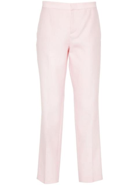 pressed-crease straight-leg trousers