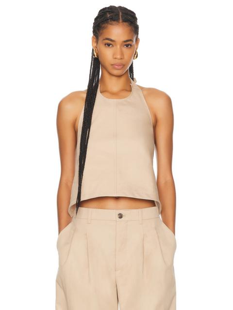 Drill Backless Halter Top