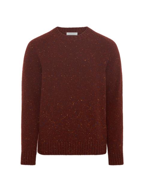 Daniel Knit Sweater in Burnt Sienna Cashmere