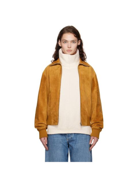 Tan Calfskin Suede Jacket
