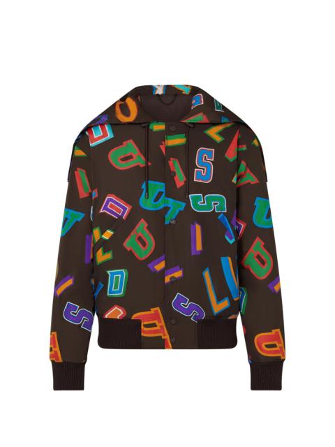 LVxNBA Letters Hooded Blouson