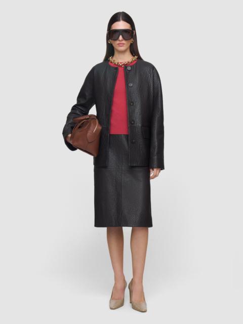 Shroff Pebble Leather Skirt