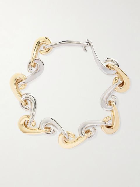 Gold and silver-tone necklace Silver