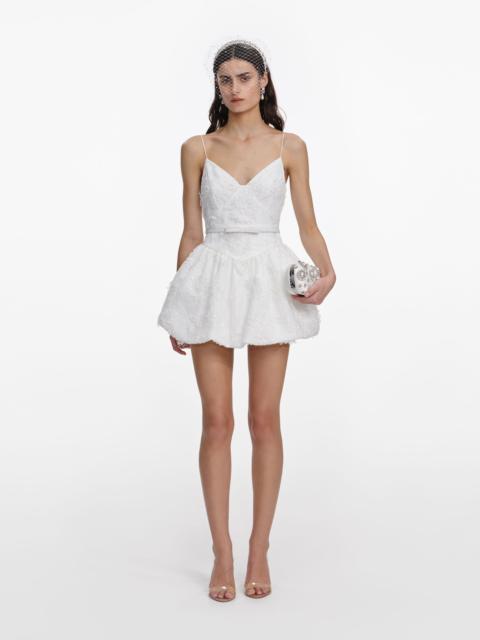 White Organza Mini Dress