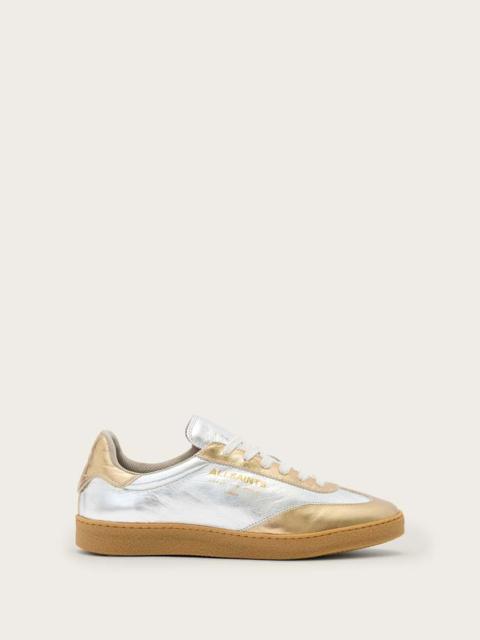 THELMA METALLIC LEATHER LOW TOP SNEAKERS