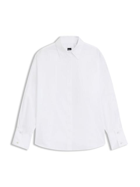 RELAXED-FIT BLOUSE IN COTTON POPLIN