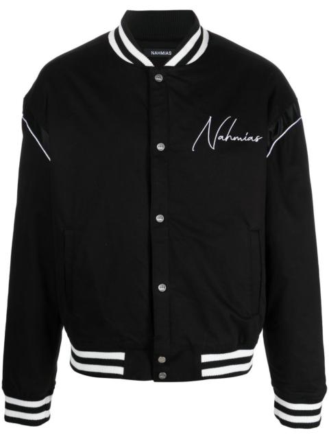 graphic-print bomber jacket