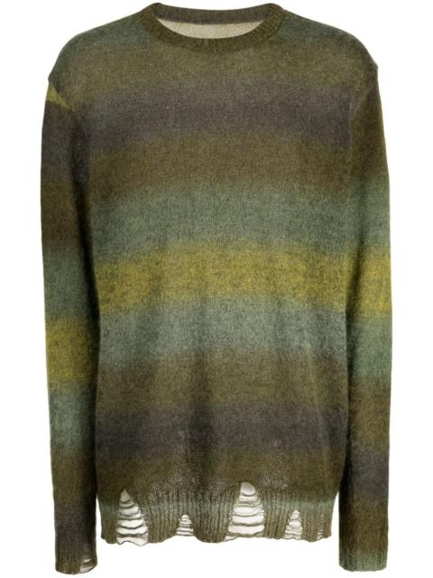 striped crew-neck jumper
