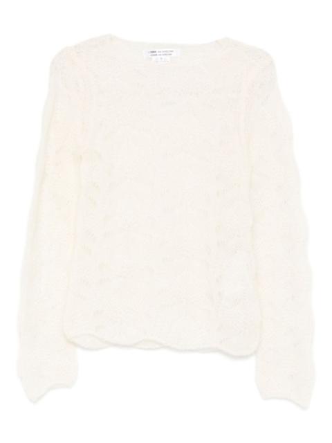 open-knit wool sweater