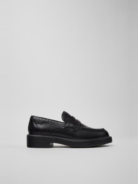 Black Leather Moccasins for Women.