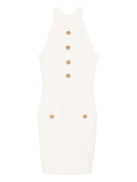 button-detail mini dress