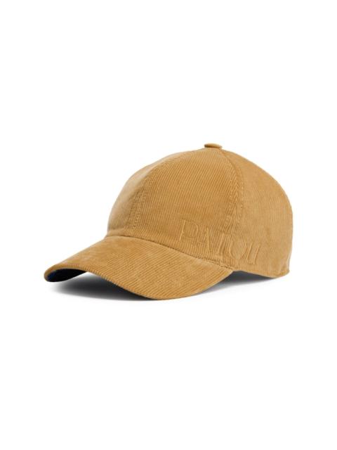 logo-embroidered corduroy cap