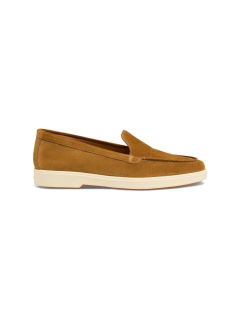 Women's light brown suede loafer
