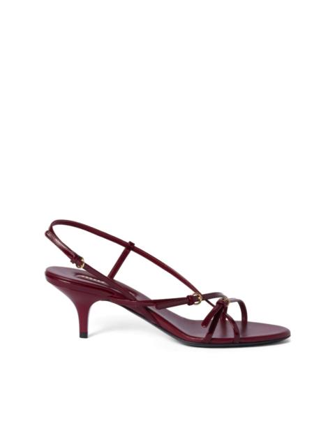55mm patent leather sandals