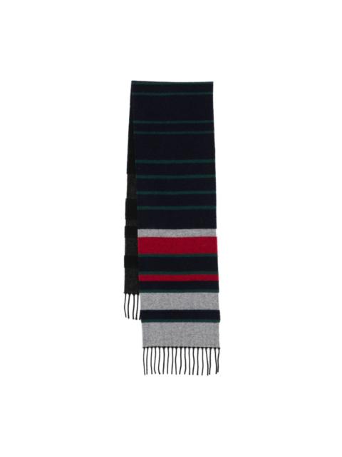 striped fringed scarf