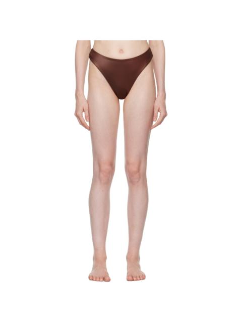 Brown High Leg Bikini Bottom