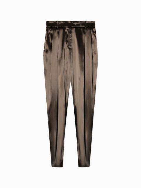TWO-PLEAT TROUSERS IN LIQUID SILK