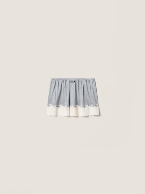 Silk jersey skirt