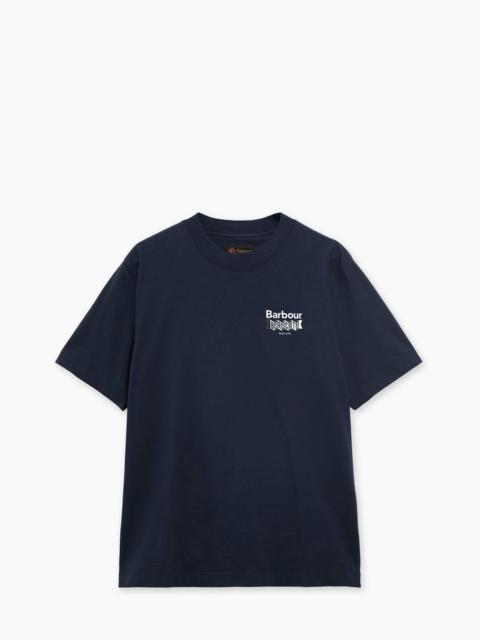 BARBOUR X BARACUTA T-SHIRT ALL NIGHTER OVERSIZED NAVY