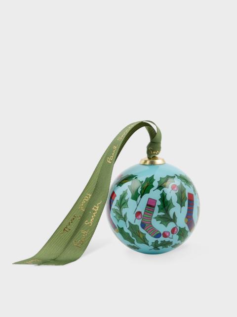 Hand-Painted 'Socks' Glass Bauble