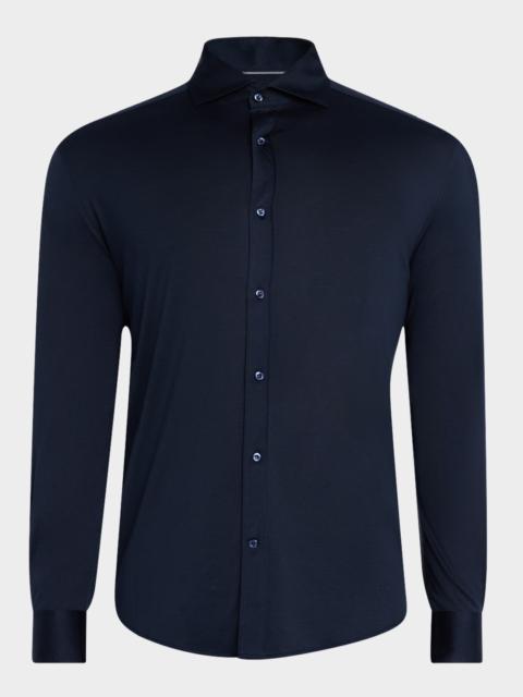 Men's Silk and Cotton Sport Shirt