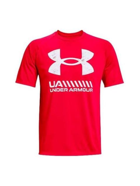 Under Armour Velocity Graphic Logo T-shirt 'Red White' 1363065-608