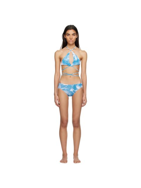 Blue & White Tie Bikini