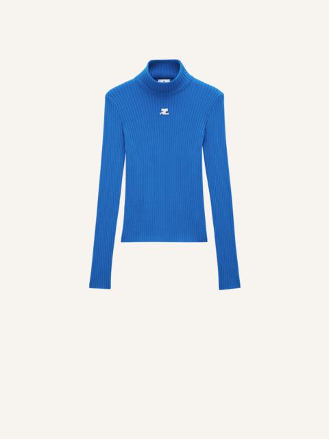 REEDITION RIB KNIT MOCKNECK SWEATER