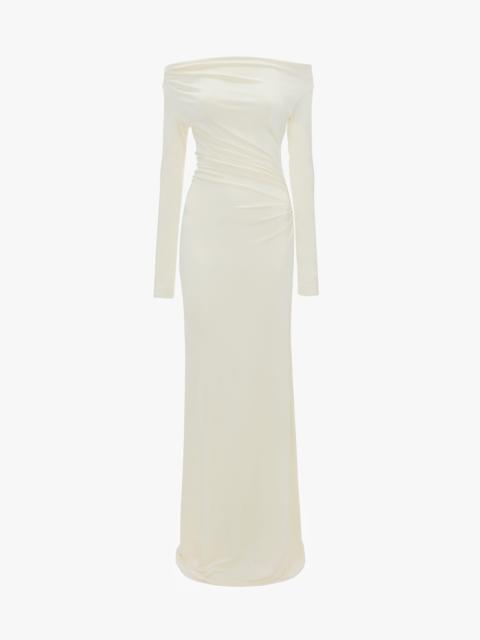 Off-Shoulder Gown In Ivory