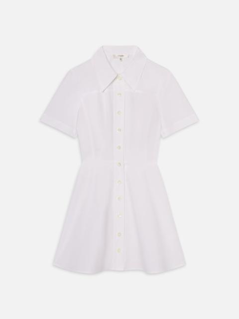 The Flare Mini Dress in White