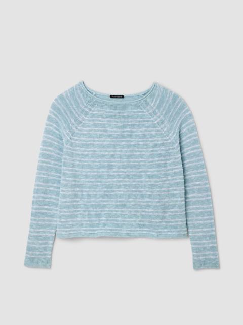 Organic Linen Cotton Slub Bateau Neck Top