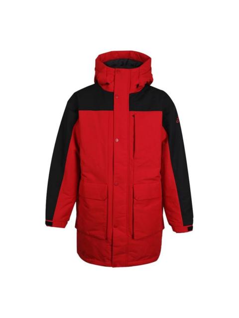 adidas Mid parka hooded Long Sleeves Down Jacket Red GN9834